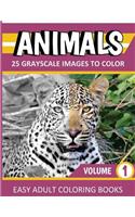 ANIMALS Grayscale Coloring Books Vol. 1