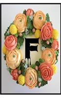 Initial F Notebook for Women and Girls, Floral