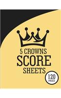 5 Crowns Score Sheets