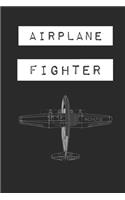 AIRPLANE FIGHTER Lined Notebook