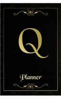 Q: Letter Journal Monogram Minimalist Lined Notebook To Do List Undated Daily Planner for Personal and Business Activities with Check Boxes to Help you