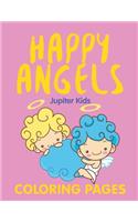 Happy Angels (Coloring Pages)