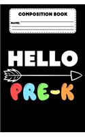 Composition Book Hello Pre-K