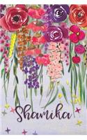 Shamika: Personalized Lined Journal - Colorful Floral Waterfall (Customized Name Gifts)