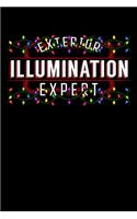 Exterior Illumination Expert: Christmas Notebook to Write in, 6x9, Lined, 120 Pages Journal