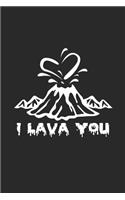 I lava you: 6x9 FRIENDSHIP - dotgrid - dot grid paper - notebook - notes