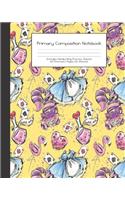 Primary Composition Notebook: Alice in Wonderland -Grades K-2 - Handwriting Practice Paper-Primary Ruled With Dotted Midline - 100 Pgs 50 Sheets - Premium - 8x10" -Practice Guide