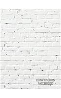 Composition Notebook: White Brick (Journal/Back to School)