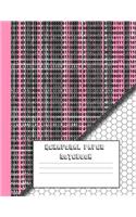 Hexagonal paper notebook: Pink computer glitch and binary code, large 8.5 x 11" notebook for gamers, hex art, hex map, hex grid battle maps, strategy maps, retro game fans