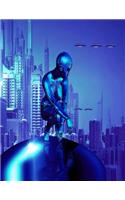 Cyberpunk Science Fiction Dot Grid Notebook #10