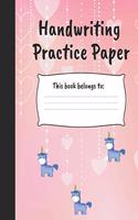 Handwriting Practice Paper: Blank dotted practice sheets for levels Pre-K to 3rd grade