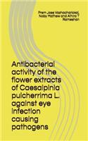 Antibacterial Activity of the Flower Extracts of Caesalpinia Pulcherrima L. Against Eye Infection Causing Pathogens