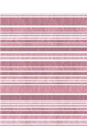 Notebook: 8.5 X 11 202 Lined Pages Pink Lines Striped Notebook