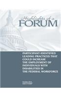 Participant-Identified Leading Practices That Could Increase the Employment of Individuals with Disabilities in the Federal Workforce~.