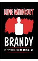 Life Without Brandy Is Possible But Meaningless.: Boxing Lined Notebook