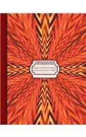 Burst of Color Composition Notebook: Abstract Art Journal for Teachers, Students, Office - College Ruled, 200 Lined Pages, (7.44 X 9.69)