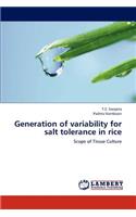 Generation of Variability for Salt Tolerance in Rice