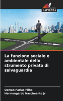 La funzione sociale e ambientale dello strumento privato di salvaguardia