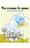 The elephant & friends COLORING BOOK STORY