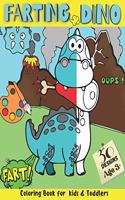 Farting Dino Coloring Book for Kids and Toddlers 30 Designs