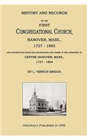 History and Records of the First Congregational Church, Hanover, Mass., 1727-1865
