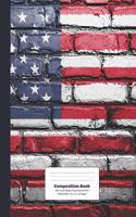 Composition Book Stars and Stripes Flag - Painted Wall Wide Rule