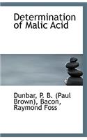 Determination of Malic Acid