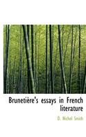 Bruneti Re's Essays in French Literature