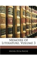Memoirs of Literature, Volume 3
