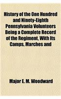 History of the One Hundred and Ninety-Eighth Pennsylvania Volunteers, Being a Complete Record of the Regiment, with Its Camps, Marches and