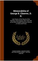 Memorabilia of George B. Cheever, D. D.