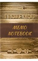 I Love you Memo Notebook