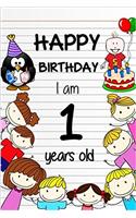 Happy Birthday: Birthday Notebook for 1 Years Old 6 X 9 Lined Pages Blank Notebooks and Journalsbirthday Gifts for Kids, 100 Pages