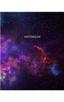 Notebook: Cosmic Nebula and Galaxy Formations - Journal for Girls and Boys, Kids, School, Students and Teachers - 7.5 x 9.25, 100 Blank Lined Pages
