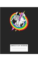 Composition Notebook: Unicorn Kids Soft Glossy Cover Wide Ruled Blank Lined Unicorns Journal Paper 7.5 x 9.25 Inches 110 Pages
