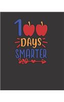 100 Days Smarter: BLANK - JOURNAL - NOTEBOOK - WIDE LINED - 7.5" X 9.25" -150 pages: blue, red, and yellow colored design, school inspired blank wide lined diary, scr