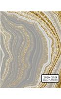2020-2021 Goal Planner: Marble with Gold Accents Organizer Notebook Planner - Yearly, Daily, Weekly, Monthly Agenda Planner - Productivity Planner - Goal Planning Journal f