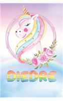 Diedre: Want To Give Diedre A Unique Memory & Emotional Moment? Show Diedre You Care With This Personal Custom Named Gift With Diedre's Very Own Unicorn Cus