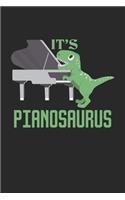 It's Pianosaurus: Piano Dinosaur Pianist Musican Dot Grid Notebook 6x9 Inches - 120 dotted pages for notes, drawings, formulas - Organizer writing book planner diary