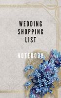 Wedding shopping list notebook journal ideal for wedding shopping essentials and your Planning of wedding
