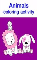 Animals coloring activity