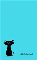 Kitten Bullet Journal: Small Dotted Bullet Journal or Notebook, Teal, 5x8, White Paper