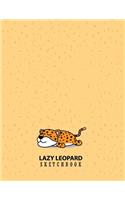 Lazy leopard Sketchbook: Lazy leopard on yellow cover (8.5 x 11) inches 110 pages, Blank Unlined Paper for Sketching, Drawing, Whiting, Journaling & Doodling(5 Lazy Leopard on Yellow Sketchbook)