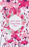 2019-2020 Weekly Monthly Planner: Pink Flowers, Two year Academic 2019-2020 Calendar Book, Weekly/Monthly/Yearly Calendar Journal, Large 8.5" x 11" Daily journal Planner, 24 Months C