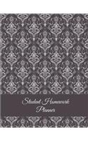 Student Homework Planner: Brown Color, Kids Daily Planner Large Print 8.5" x 11" Fun To Do List, Back To School Clothes Checklist, Daily School Checklist, Weekly Homework, We