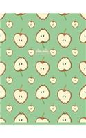 Notebook: Apple cover and Dot pages, Extra large (8.5 x 11) inches, 110 pages, notebooks and journals