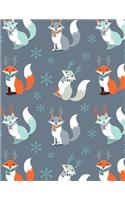Fox Notebook Blank: Wildlife Animal Sketchbook Blank Paper Book Unlined Unruled Sheet Drawing Sketching Doodle Doodling Painting Journal Sticker Book Women Girl Teen Wr(9 Fox Notebook Blank)