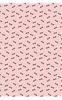 Dog Pattern - Dots Bones and Pink Background