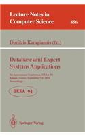 Database and Expert Systems Applications: 5th International Conference, DEXA'94, Athens, Greece, September 7 - 9, 1994. Proceedings(856 Lecture Notes in Computer Science)