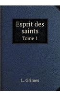 Esprit Des Saints Tome 1